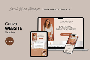 Canva Social Media Website Template