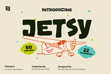 Jetsy; Playful Bold Display Font