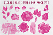 Floral Brush stamps for Procreate, a Brush Add-On by Graphics Resources (Thumbnail 12 of 15)