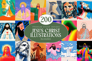 200 Jesus Christ Illustrations, a Person Illustration by Incomelion