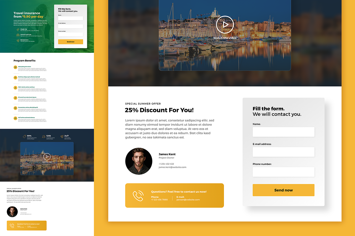 Landing Page Template (Adobe XD), a Landing Page Template by Better Be a Designer (Photo 4 of 5)