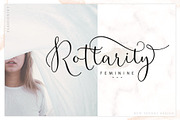 Rottarity Feminine, a Script Font by Siwox Studios (Thumbnail 1 of 18)