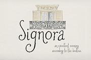 Signora - Textured Font, a Handwritten Font by Mneme (Thumbnail 1 of 7)