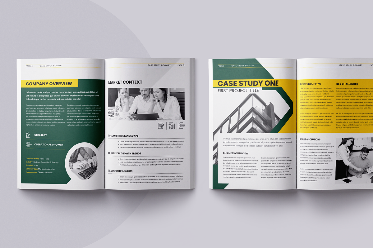 Case Study Booklet | Canva, a Brochure Template by ArtisticLand