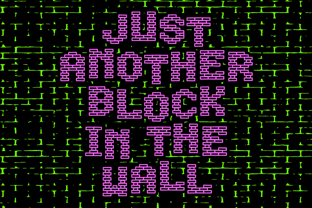 Block Head | Pixel Brick Fun Font, a Slab Serif Font by HeyAidan (Photo 5 of 8)