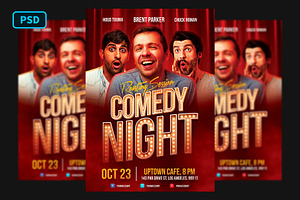 Comedy Flyer Template Roasting Night