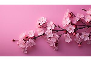 vibrant pink cherry background ai, a Background Photo by pikepicture