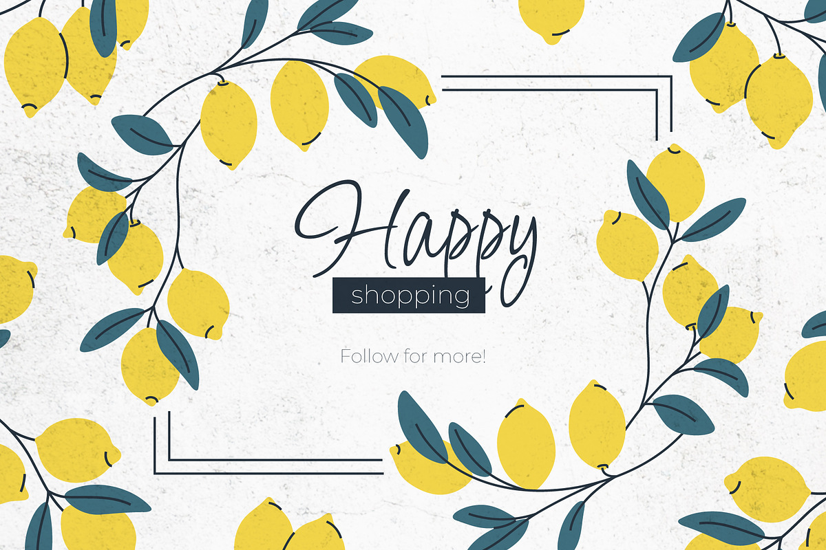 Lemon Cliparts, Frames & Patterns, a Decorative Illustration by Panna Limon Store (Photo 18 of 18)