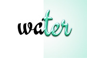 Water Text Effect, a Layer Style Add-On by alexdndz (Thumbnail 2 of 2)