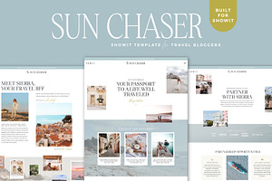 Showit Template for Travel Bloggers, a Websites & App Template by Lennox Creative Co.