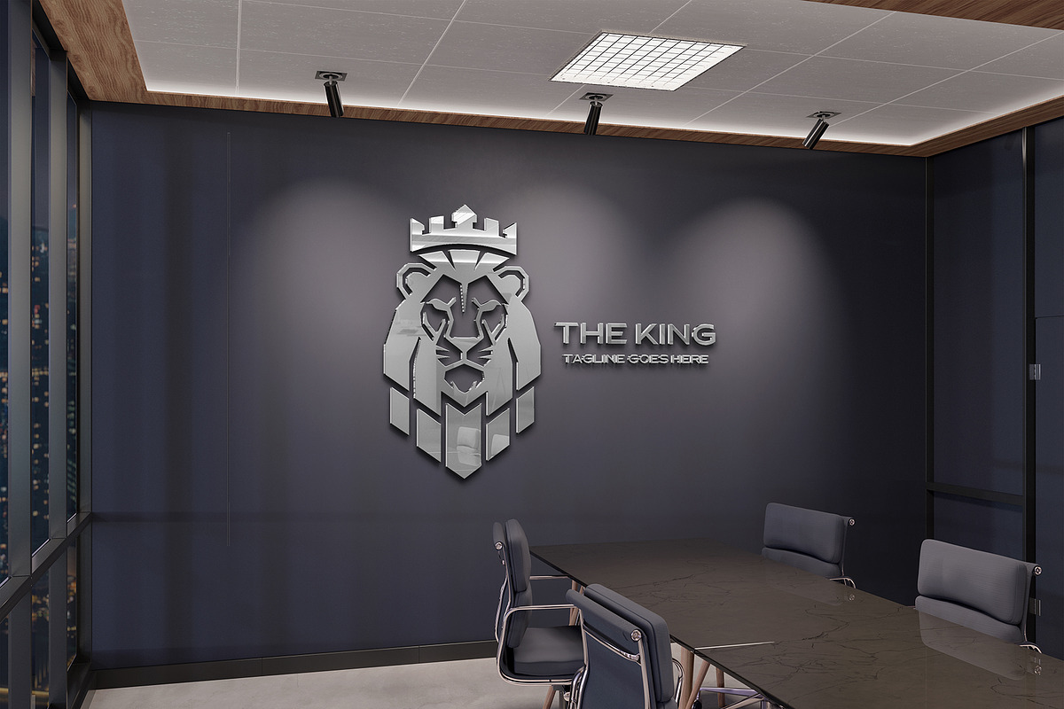 Geometric Lion Logo Design Template preview 7