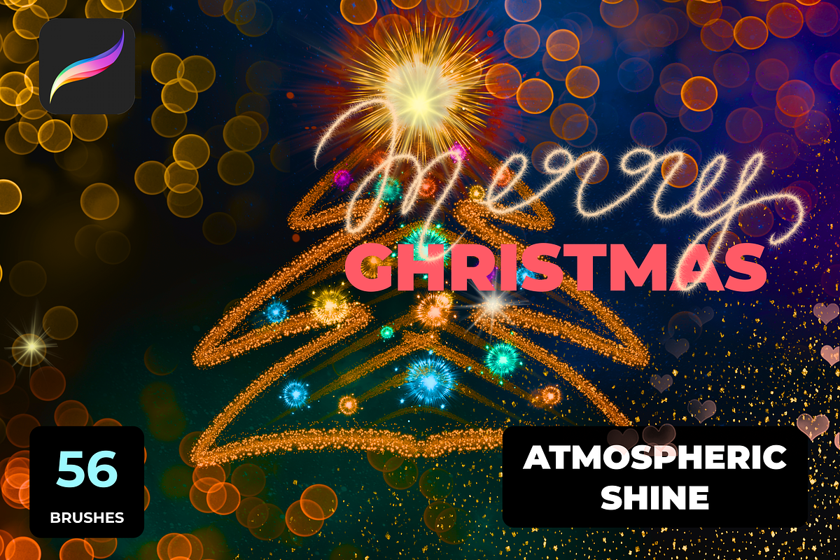 56 SHINE brushes for PROCREATE X5, a Brush Add-On by Graphics Resources (Photo 16 of 17)