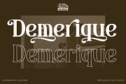 Demerique - Serif Typeface Font, a Serif Font by Rishsketch (Thumbnail 1 of 15)