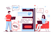 Flat Line Web Illustrations, a Templates & Theme by alexdndz (Thumbnail 17 of 25)