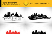33 European City Skylines, an Outline Icon by Kursat Unsal (Thumbnail 2 of 3)