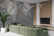 Wallpaper mockup Luxury living room, a Household Mockup by Hunny Badger (Thumbnail 1 of 8)