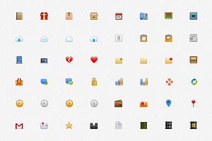 colored set of small marvelous icons