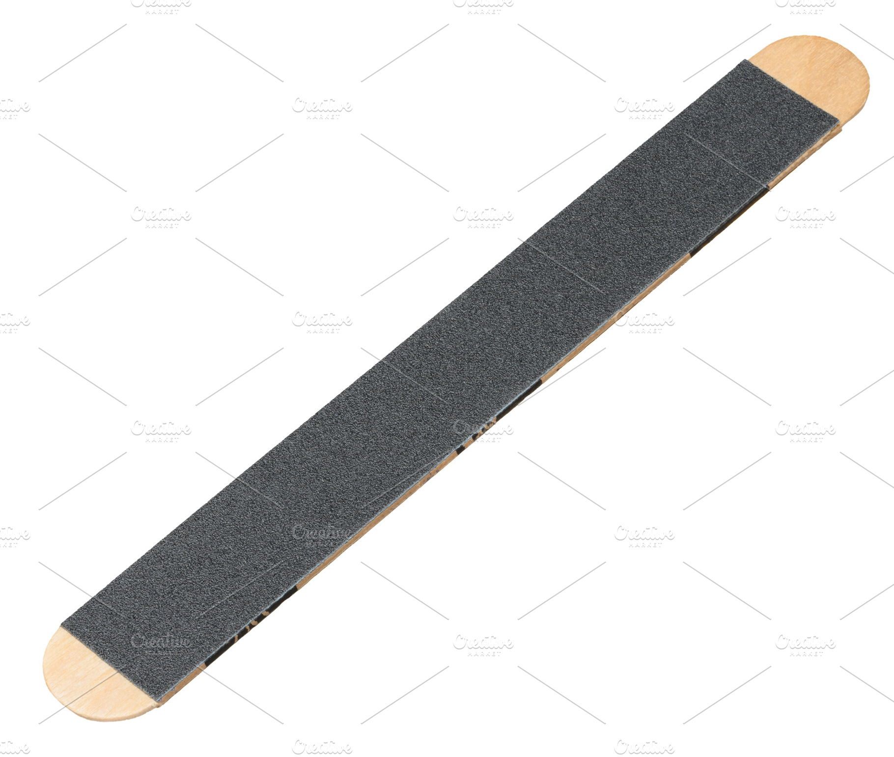 Nail file on a wooden base with a black fine-grained abrasive co, a Beauty & Fashion Photo by ndanko