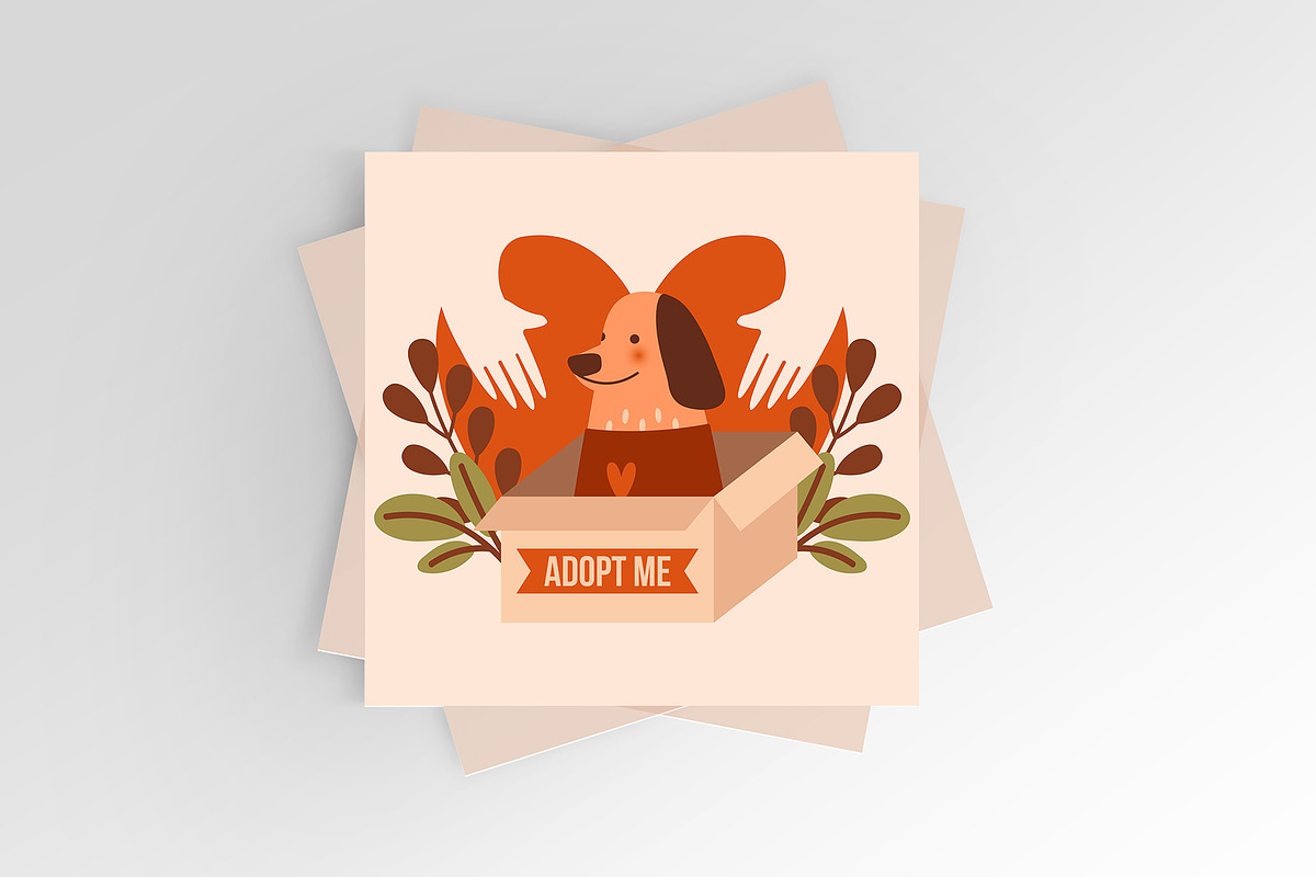 National Dog Day. Adopt a dog!, an Animal Illustration by Renberrry.Store (Photo 11 of 12)