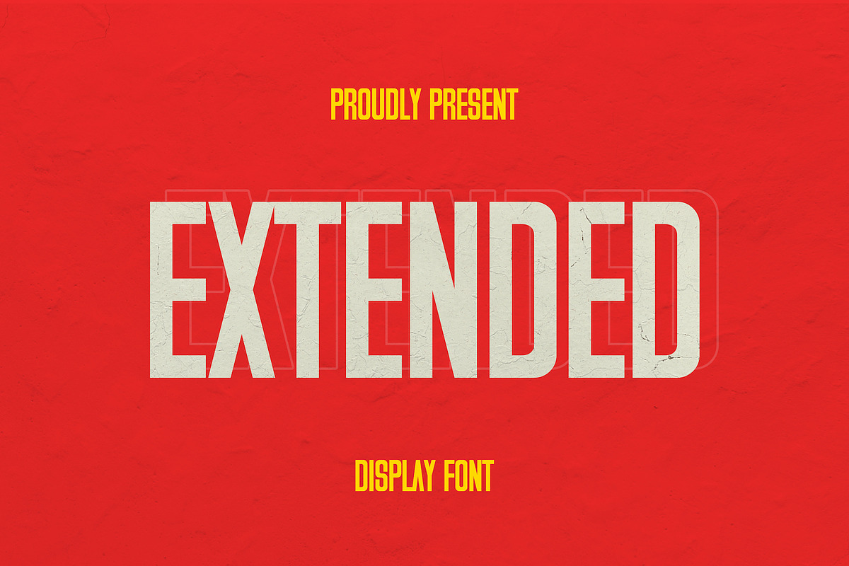 Extended - Tall Sans Serif Font, a Sans Serif Font by Imoodev (Photo 1 of 5)