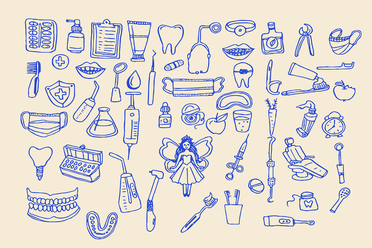 Collection dental-themed, a Healthcare Illustration by Anada Arty