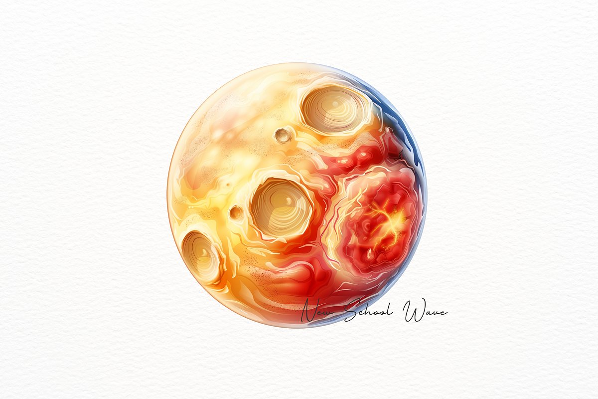 Hyperrealistic Watercolor Planet, an Object Illustration by New-School-Wave (Photo 3 of 5)