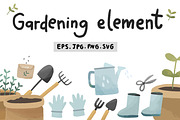 Gardening elements bundle, an Object Illustration by RizkaNurfazrina (Thumbnail 1 of 7)