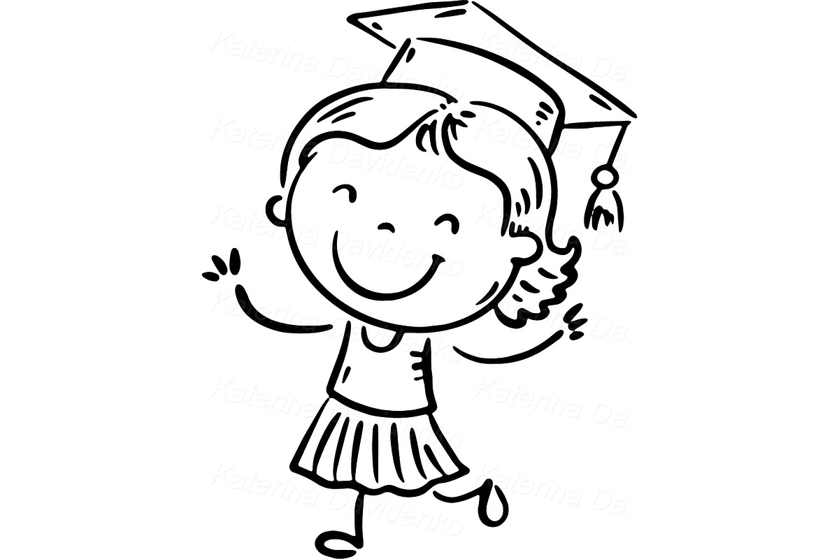 School Kids Clipart Set, an Education Illustration by Bubert Art (Photo 4 of 9)