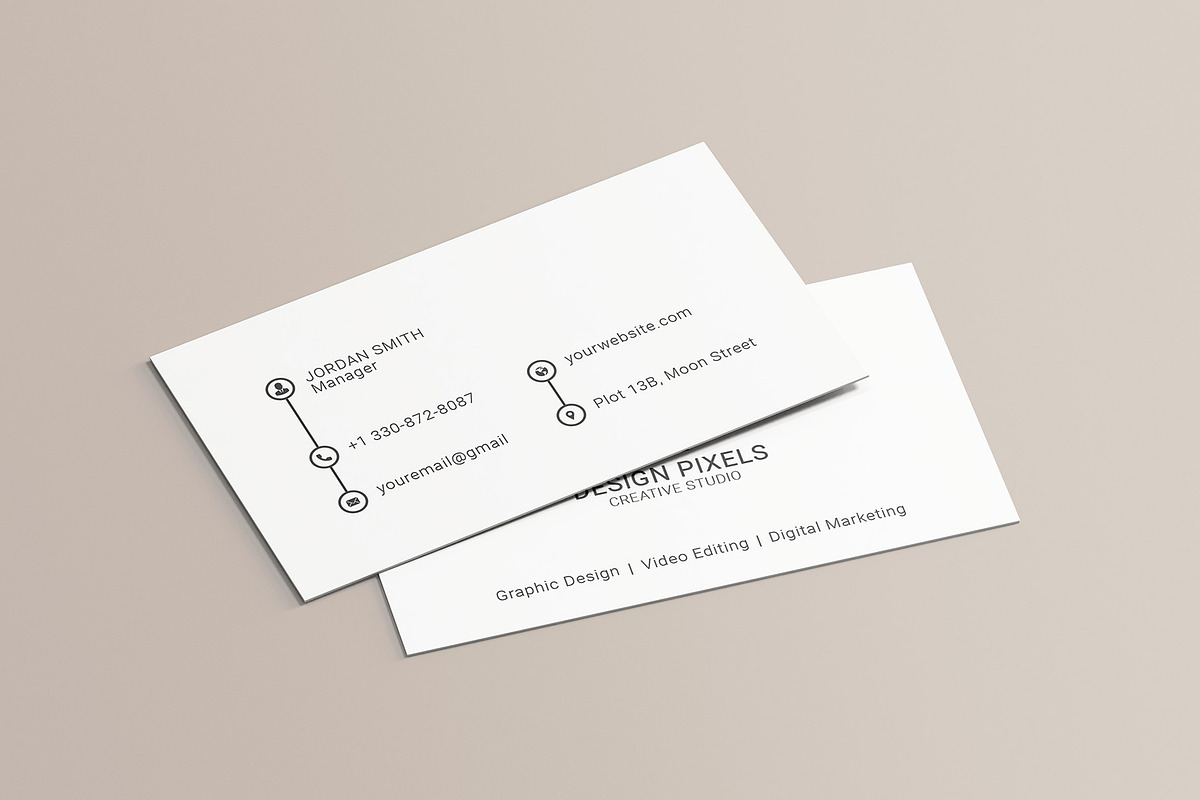 Simple Clean Business Card, a Business Card Template by Saman Osama (Photo 1 of 4)