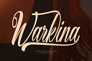 Warkina Script Font, a Script Font by Graphicxell (Thumbnail 1 of 8)