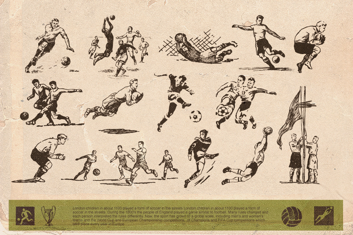 Retro football, an Illustration by Retro Machine (Photo 9 of 13)