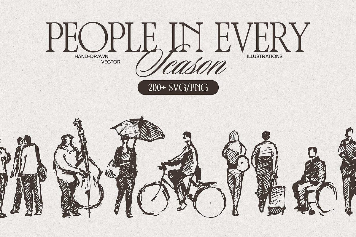 People Sketch Vector Bundle, an Education Illustration by TheMountBirdStudio (Photo 1 of 9)