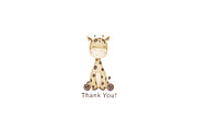 Cute animals birthday party clipart, an Illustration by TanyaArtsDesign (Thumbnail 3 of 3)