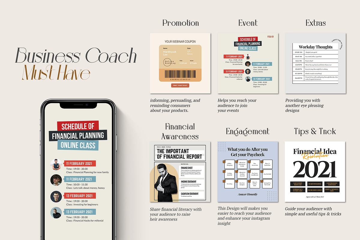Financial Planning Instagram CANVA, a Social Media Template by Analogi Studio (Photo 13 of 24)