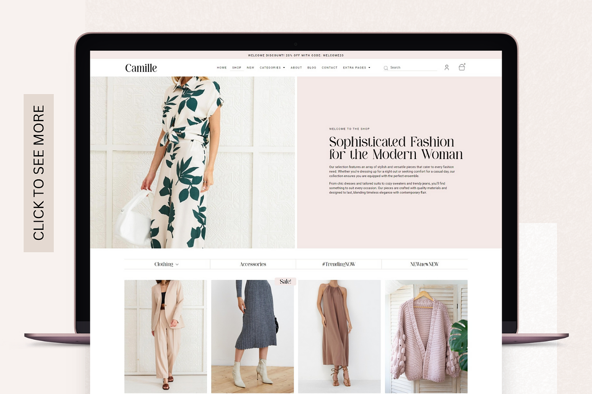 Camille | Woocommerce, Elementor Pro, a WordPress Template by DesignWithCris (Photo 2 of 6)