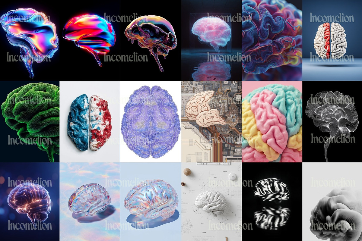 65 Human Brain Illustrations, an Object Graphic by Incomelion (Photo 3 of 7)