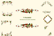 Christmas Botanical Watercolor, an Illustration by KlymchukArtworks (Thumbnail 6 of 8)