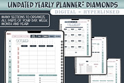 Undated Digital Planner - Diamonds, a Stationery Template by Brenda Avila Designs (Thumbnail 2 of 4)