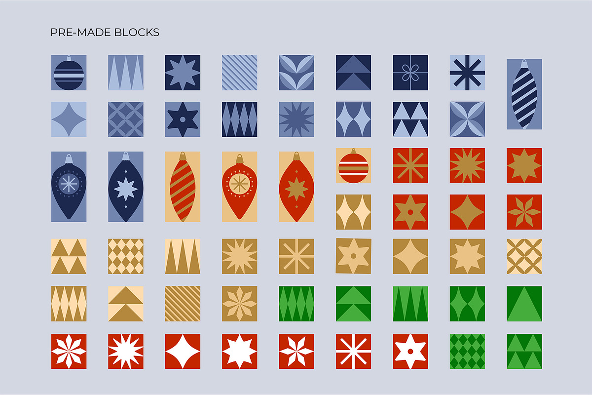 Geometric Christmas collection, a Seasonal Illustration by yarynabo (Photo 12 of 13)