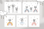 Cute pandas & rainbows collection, an Animal Illustration by Tkoko vectors & patterns (Thumbnail 5 of 11)