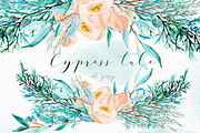 Cypress. Watercolor clipart, a Decorative Illustration by LABFcreations (Thumbnail 10 of 12)