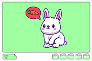 Cute Rabbit Think Carrot, an Animal Illustration by Artstorystudio (Thumbnail 1 of 3)