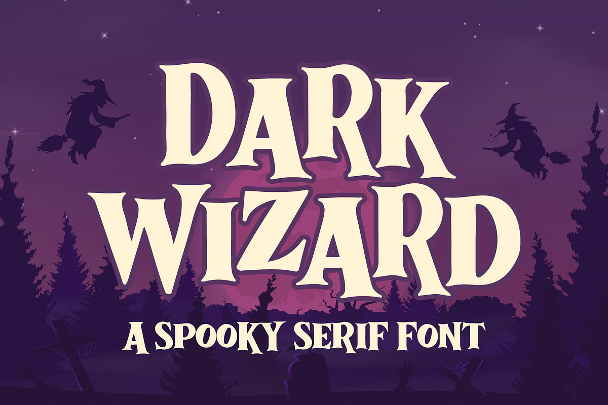 Dark Wizard a Spooky Serif Font, a Serif Font by Blankids Studio (Photo 1 of 6)