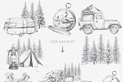 Explore Clipart Set, a Transportation Illustration by ArtCreationsDesign (Thumbnail 3 of 3)