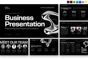 Black Dark Presentation Template, a Presentation Template by BrandPacks