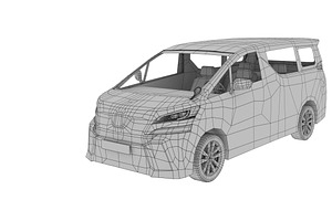 Low Poly Car - Toyota Vellfire 2015