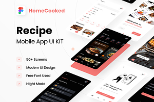 HomeCooked Recipe Mobile UI Kit