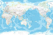Vector World Map - Pacific View, a Graphic by PorcuPen Works (Thumbnail 2 of 6)