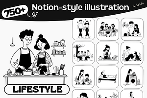 Notion Style Lifestyle Illustration, a Person Illustration by DaisyStudio