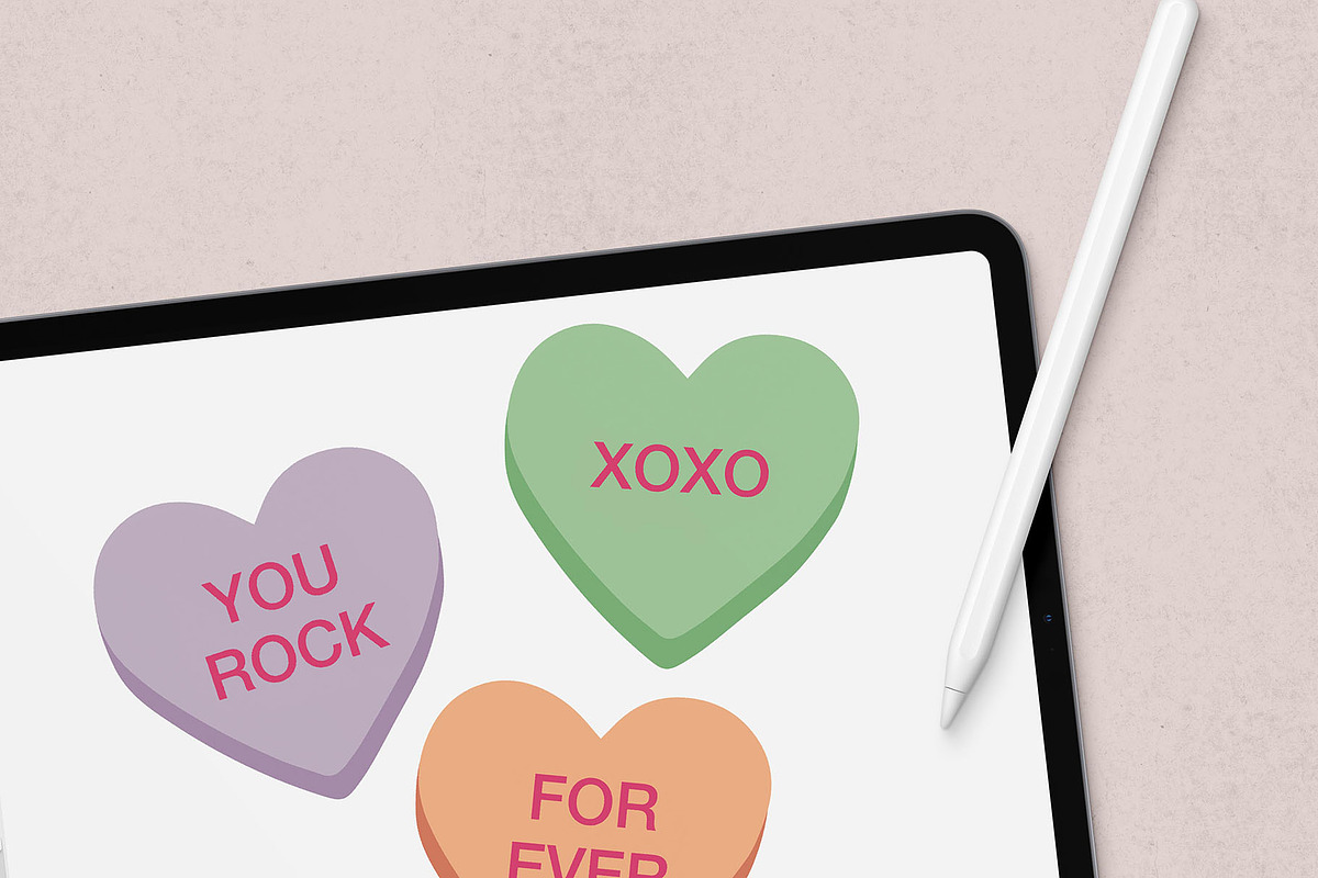 Procreate Candy Hearts, a Brush Add-On by Hewitt Avenue (Photo 3 of 5)
